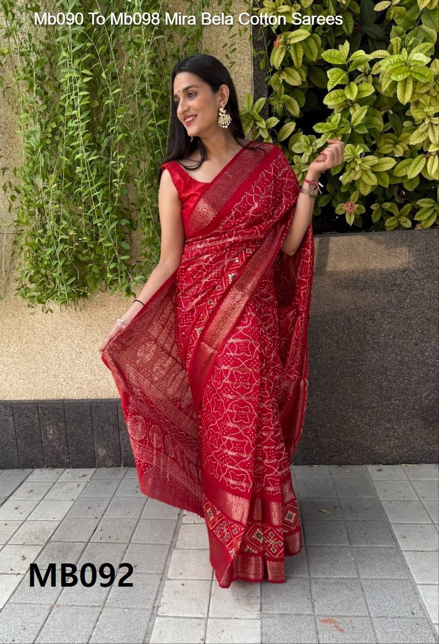 Mb090 To Mb098 Mira Bela Cotton Sarees