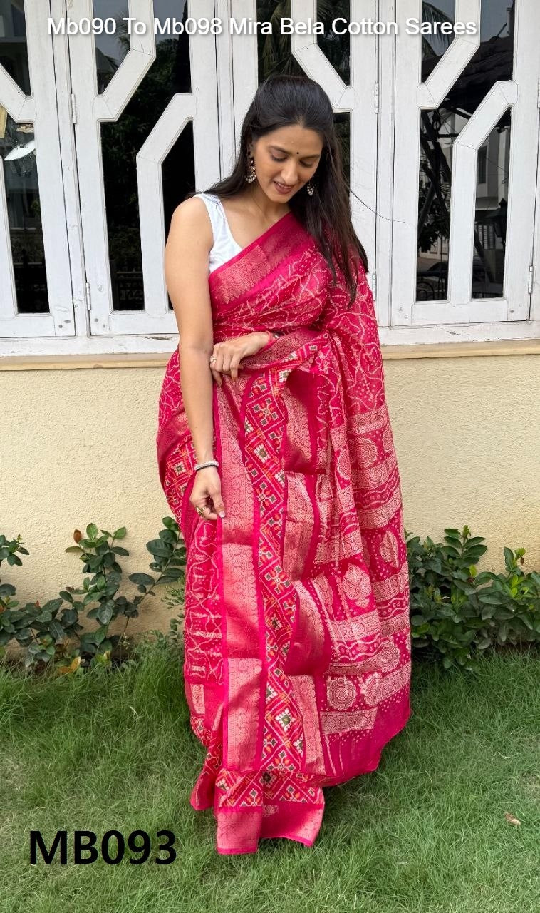 Mb090 To Mb098 Mira Bela Cotton Sarees