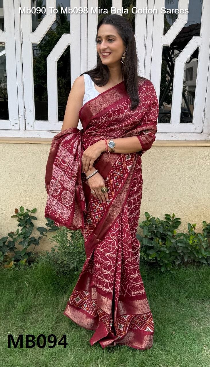Mb090 To Mb098 Mira Bela Cotton Sarees
