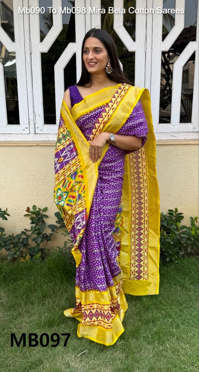 Mb090 To Mb098 Mira Bela Cotton Sarees