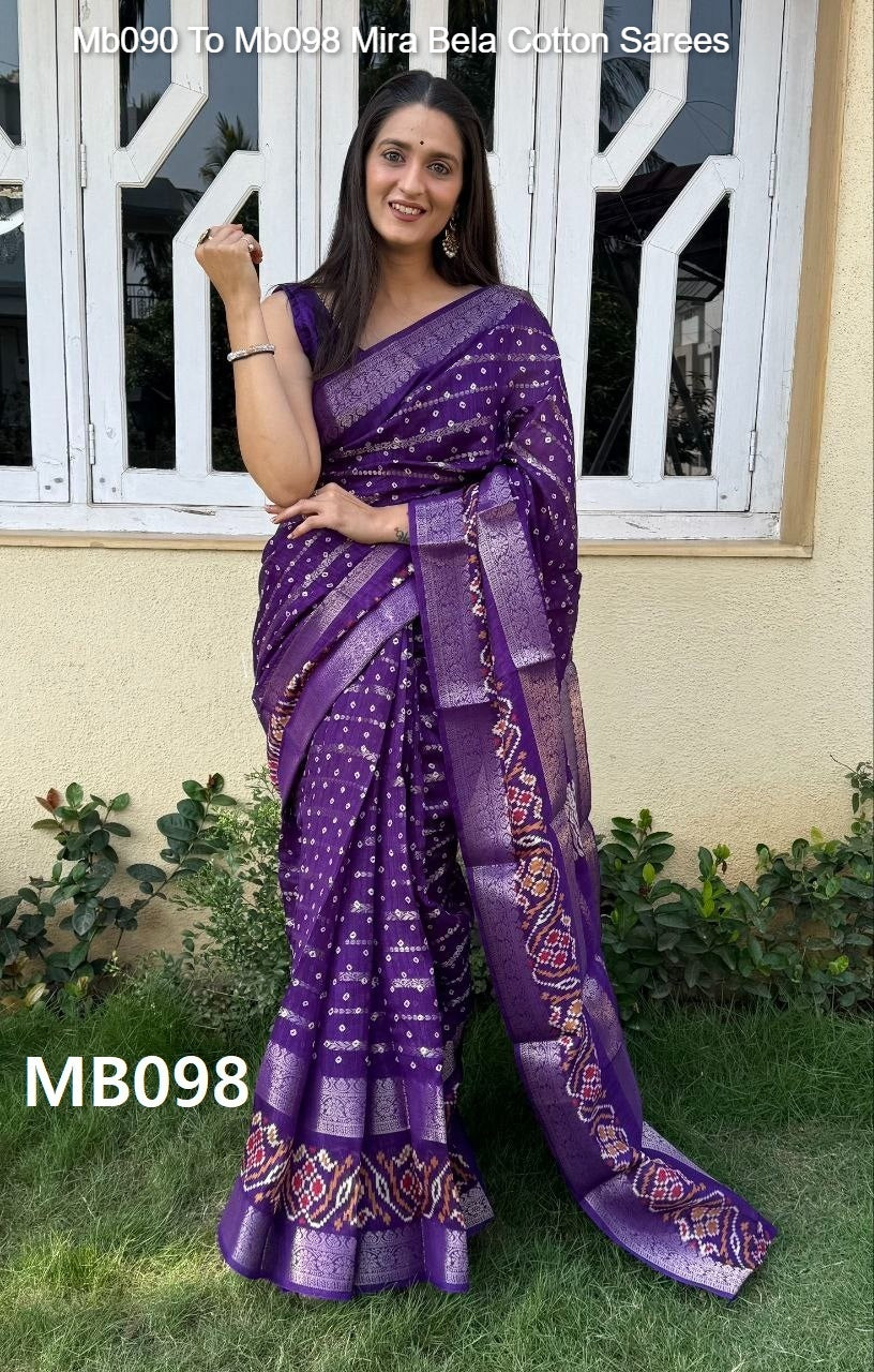 Mb090 To Mb098 Mira Bela Cotton Sarees
