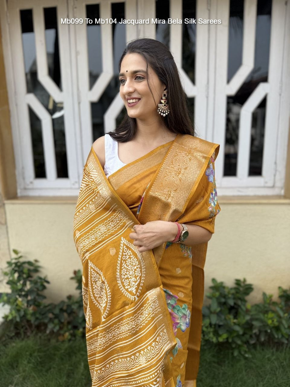 Mb099 To Mb104 Jacquard Mira Bela Silk Sarees