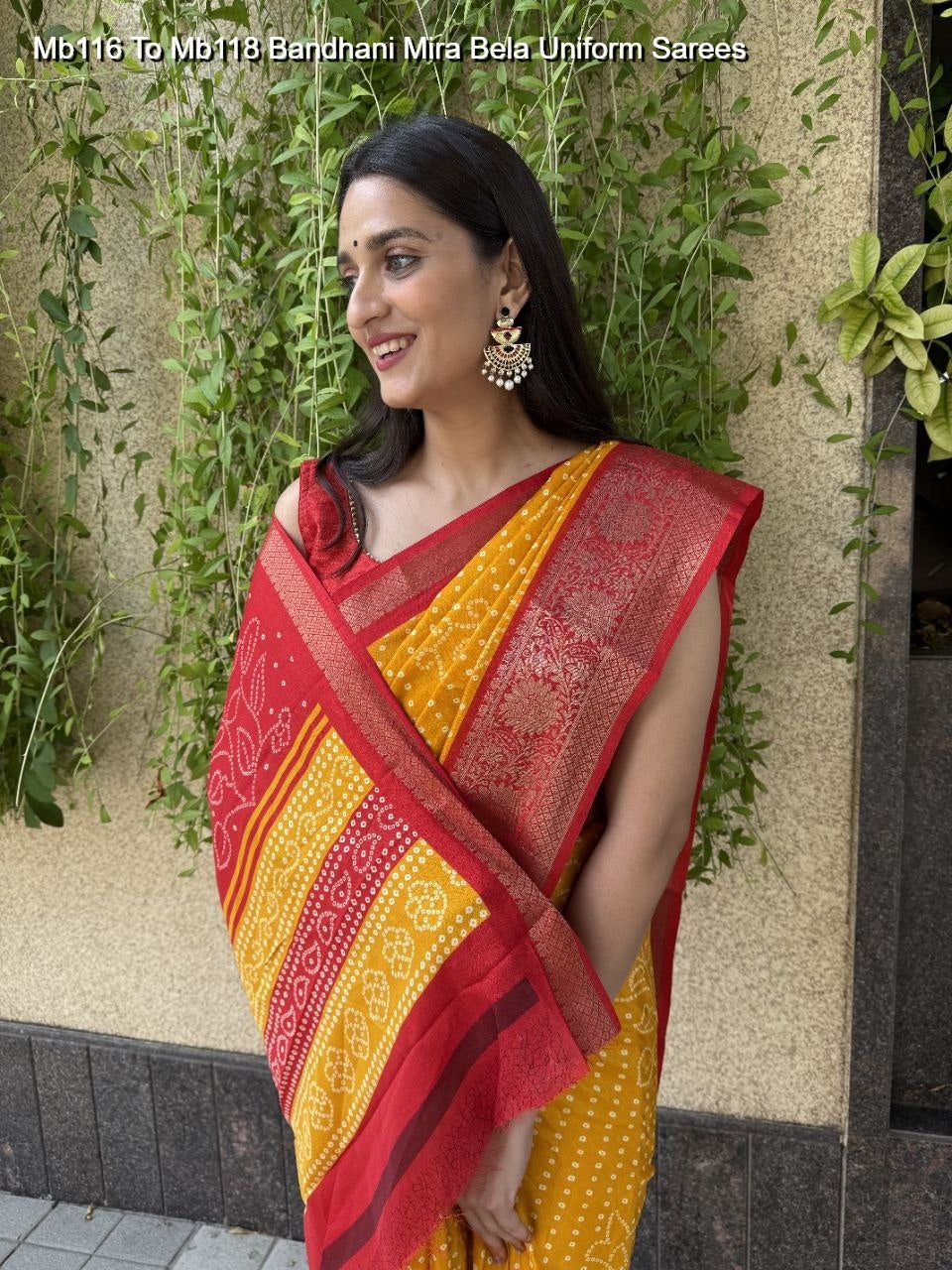 Mb116 To Mb118 Bandhani Mira Bela Uniform Sarees