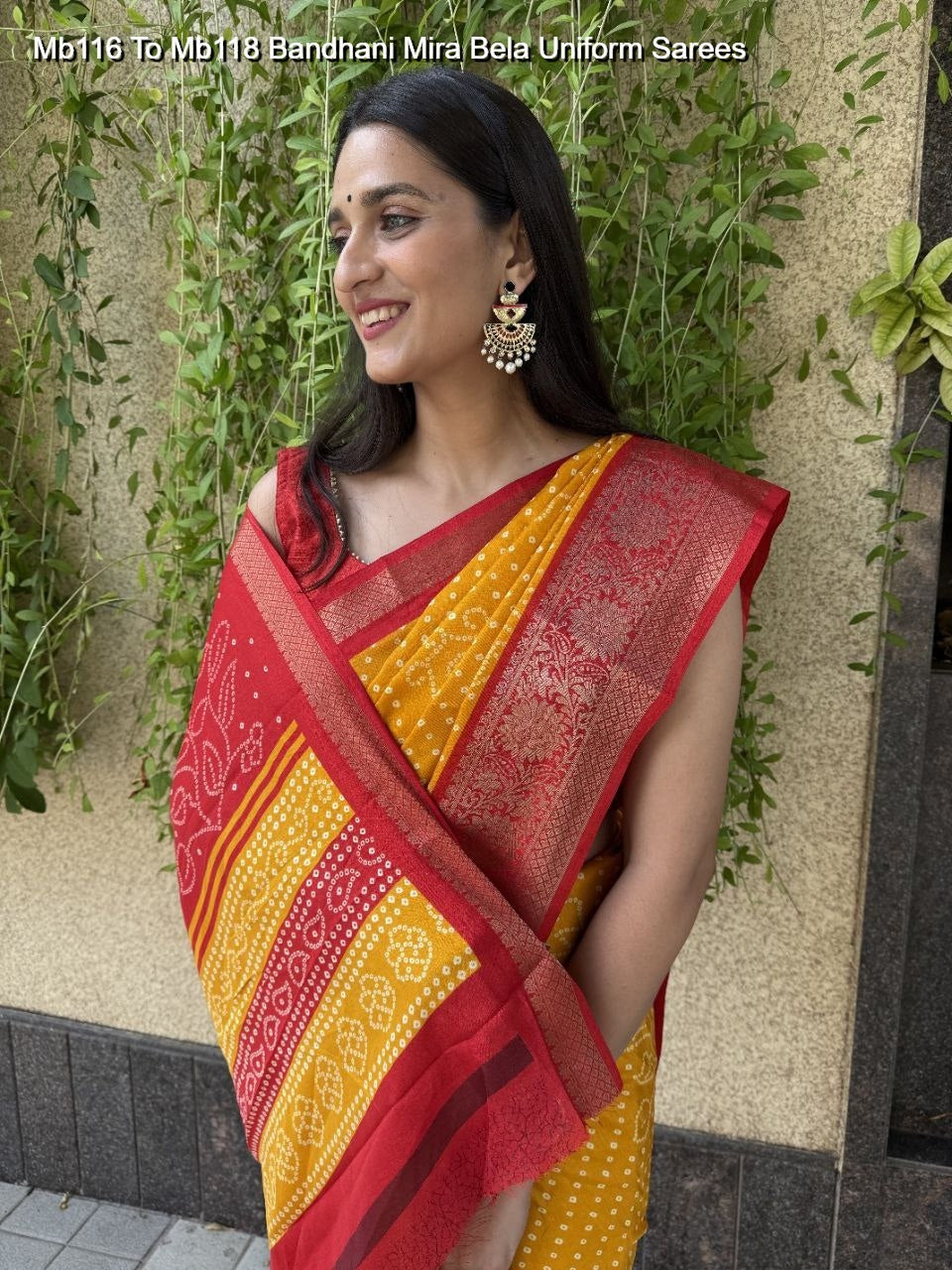 Mb116 To Mb118 Bandhani Mira Bela Uniform Sarees