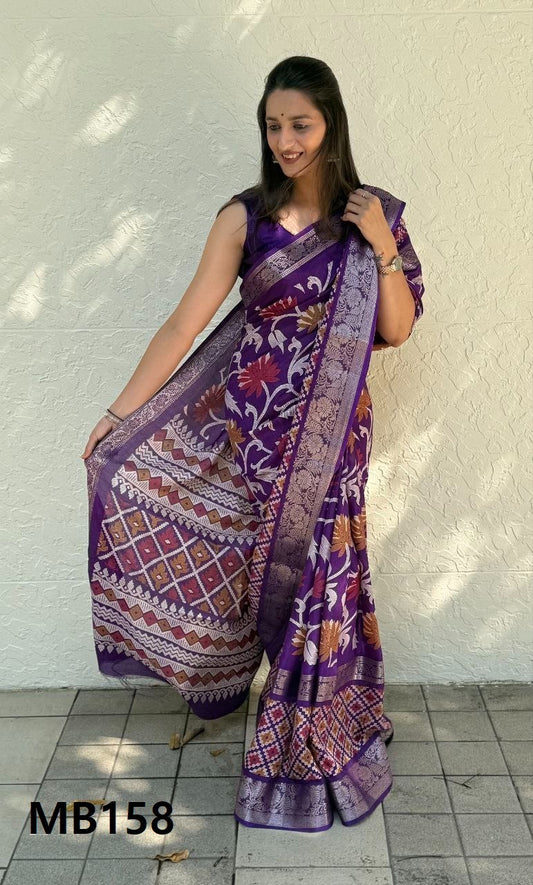 Mb158 Super Silky Mira Bela Dola Silk Sarees