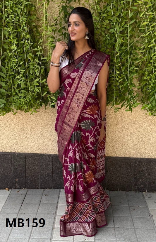 Mb159 Super Silky Mira Bela Dola Silk Sarees