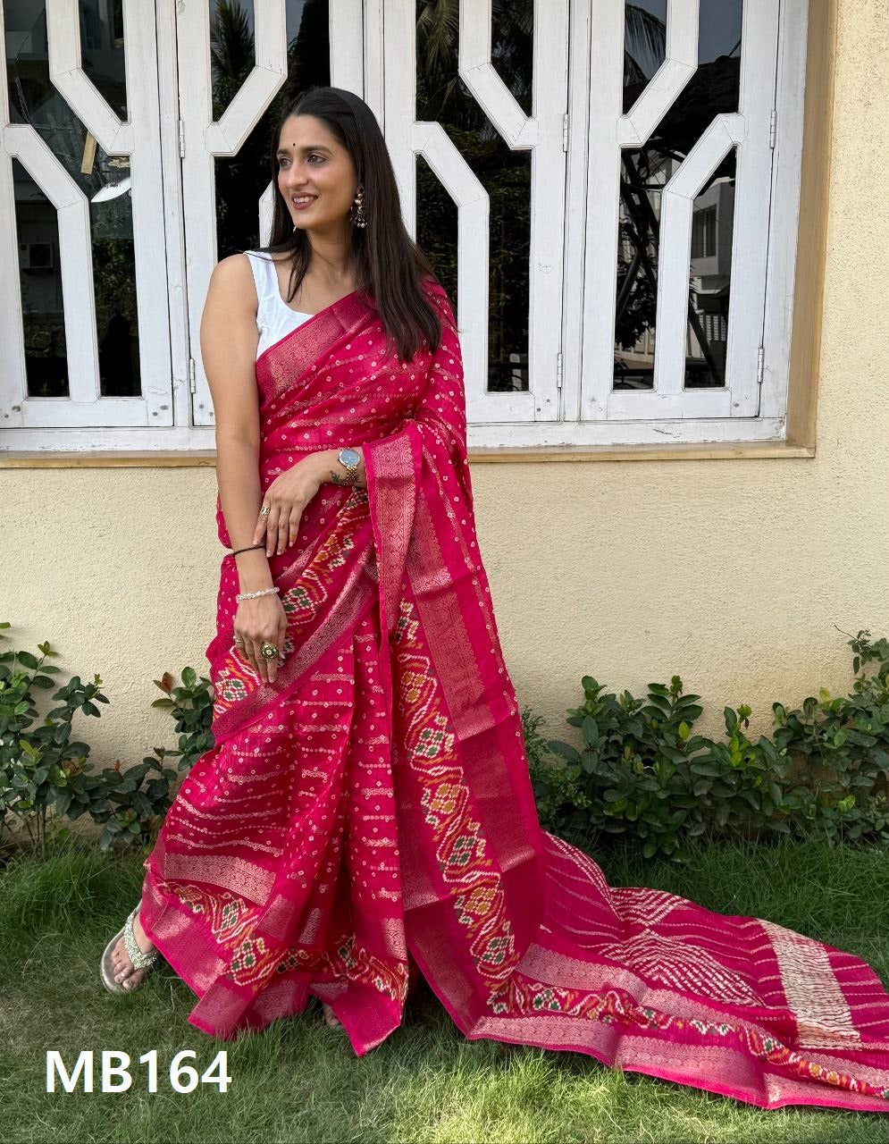 Mb164 Super Candy Mira Bela Bandhani Sarees