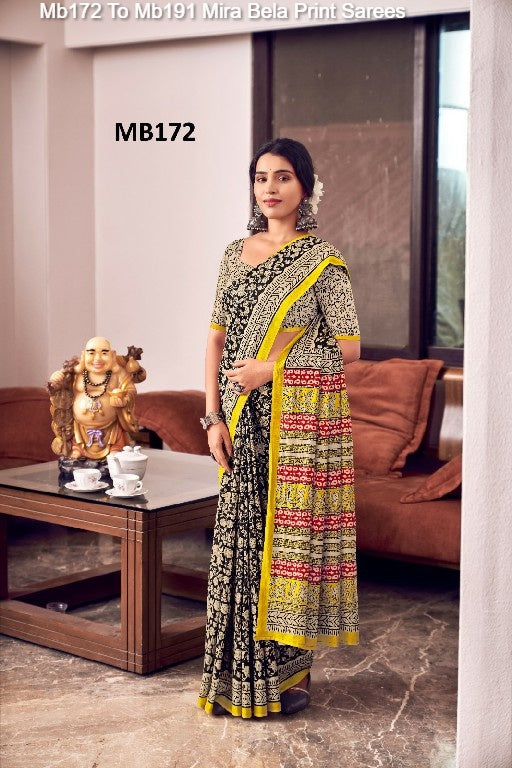 Mb172 To Mb191 Mira Bela Print Sarees
