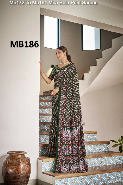 Mb172 To Mb191 Mira Bela Print Sarees