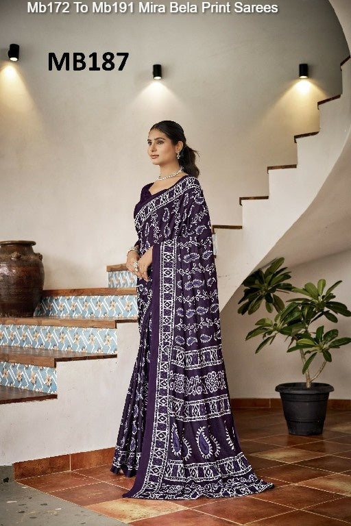 Mb172 To Mb191 Mira Bela Print Sarees