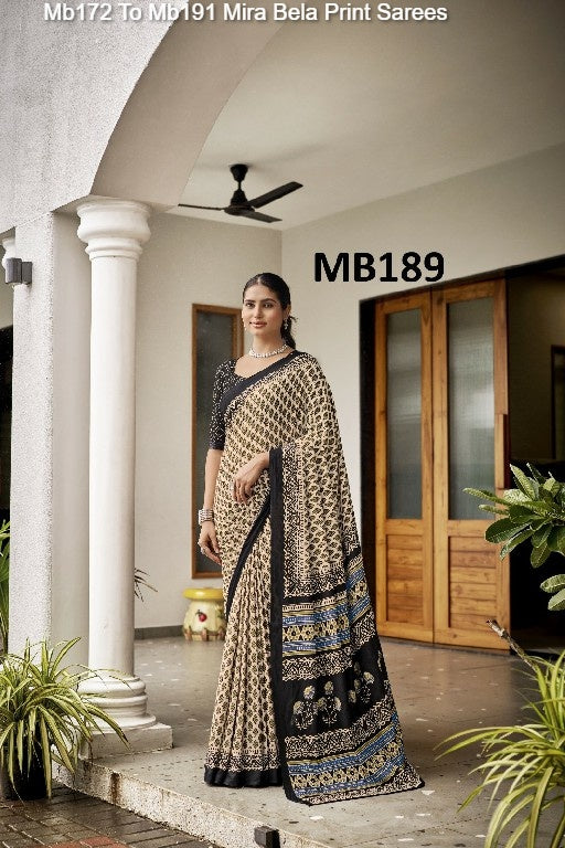Mb172 To Mb191 Mira Bela Print Sarees