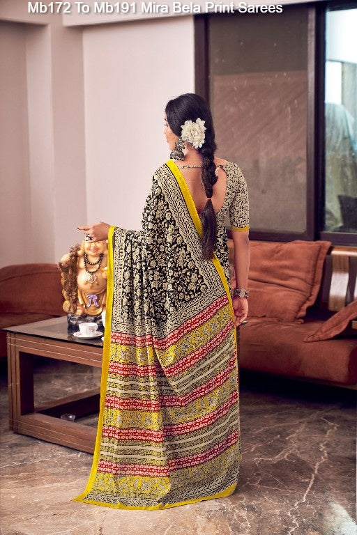 Mb172 To Mb191 Mira Bela Print Sarees