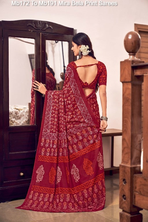 Mb172 To Mb191 Mira Bela Print Sarees