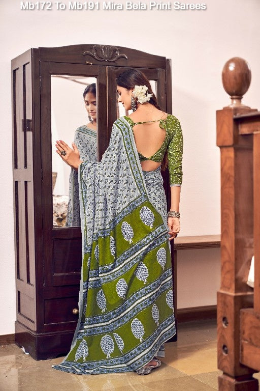 Mb172 To Mb191 Mira Bela Print Sarees
