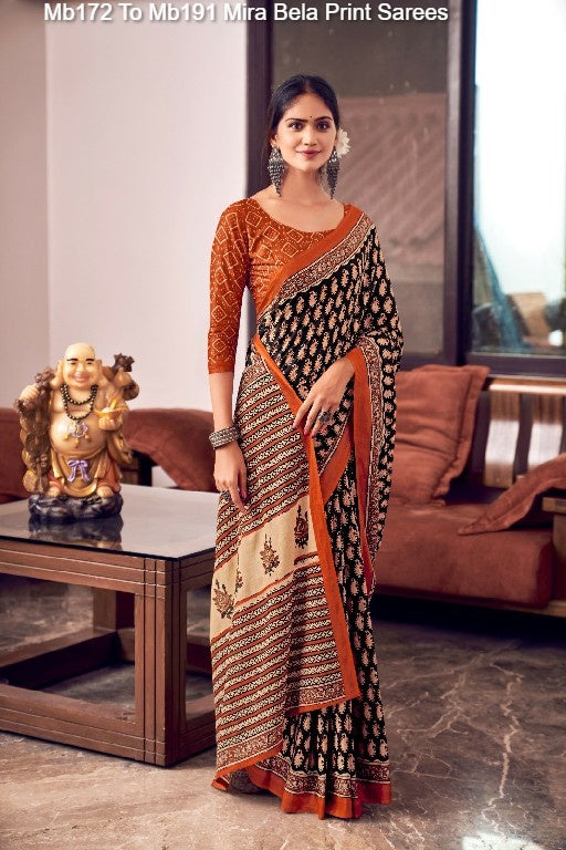 Mb172 To Mb191 Mira Bela Print Sarees