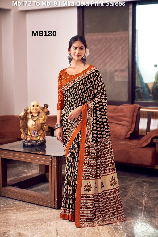 Mb172 To Mb191 Mira Bela Print Sarees