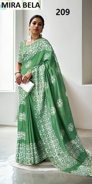 Mb209 Batik Print Mira Bela Cotton Sarees