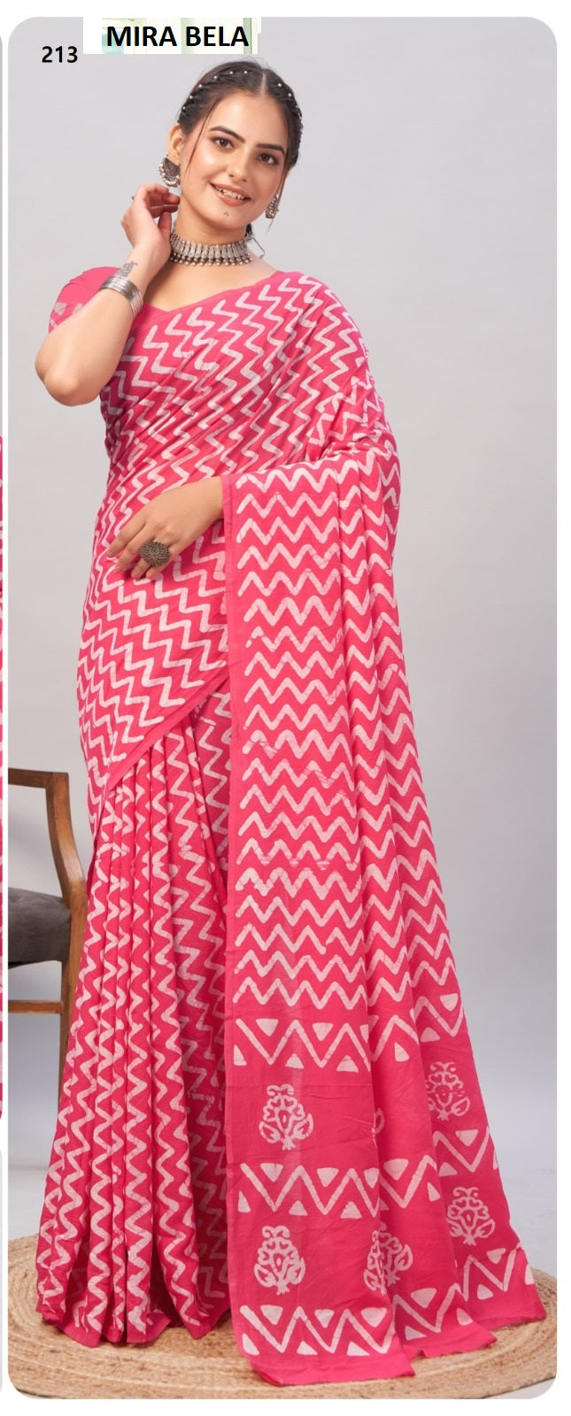 Mb213 Batik Print Mira Bela Cotton Sarees