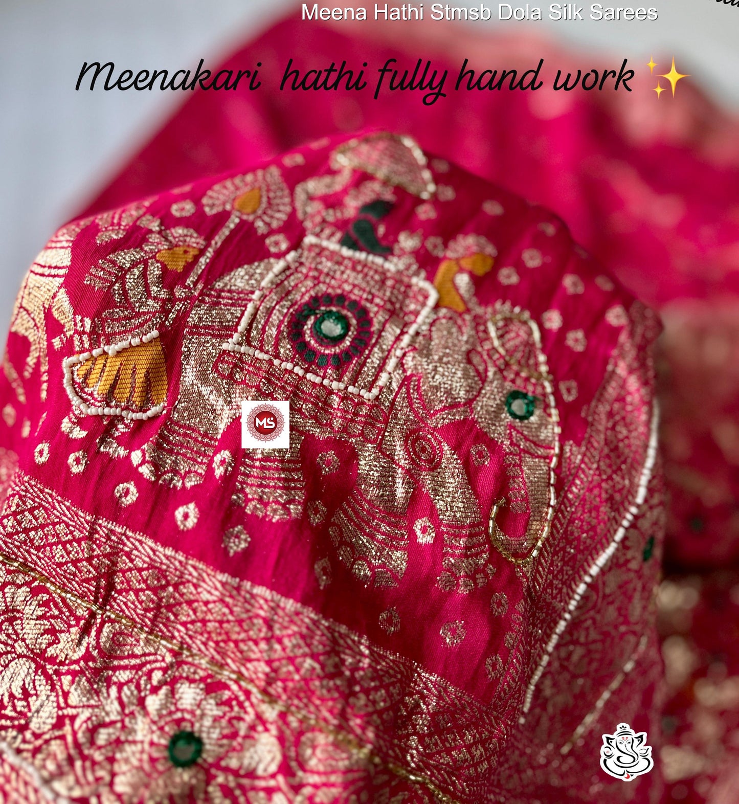 Meena Hathi Stmsb Dola Silk Sarees