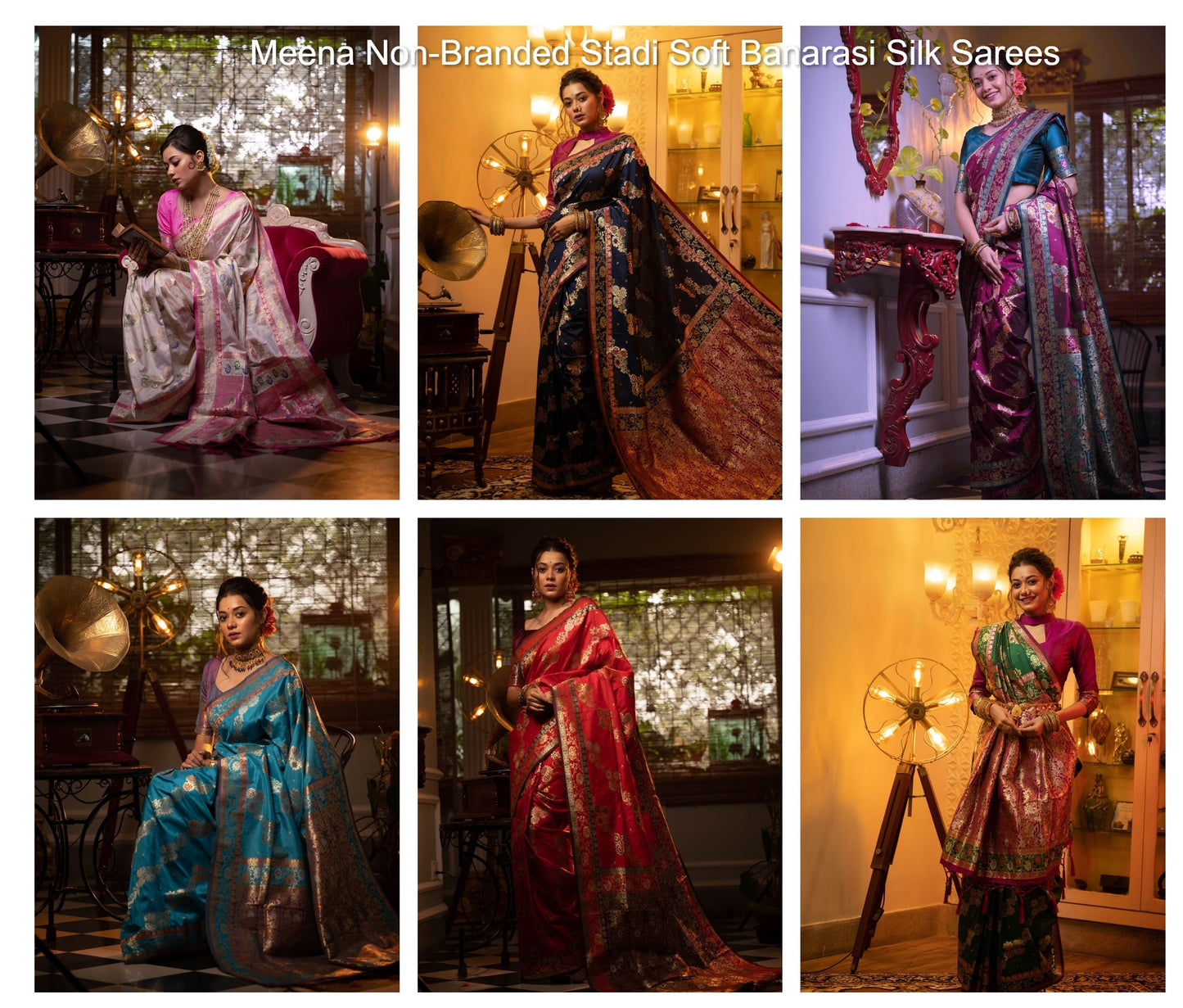 Meena Non-Branded Stadi Soft Banarasi Silk Sarees