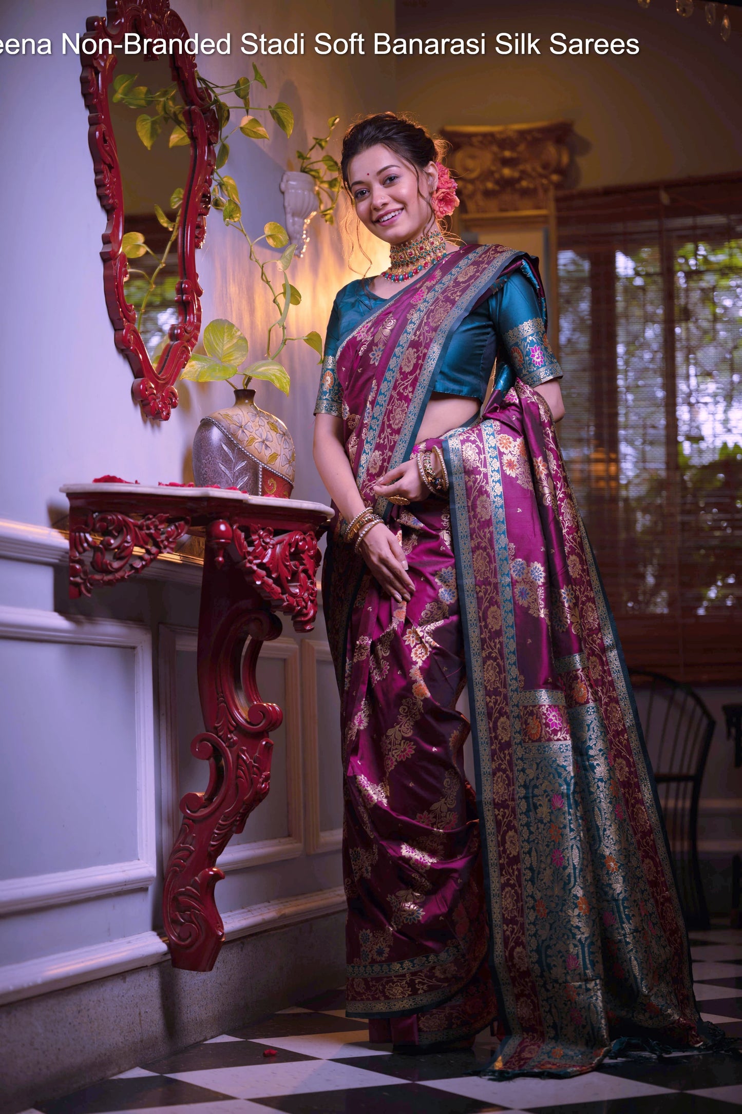 Meena Non-Branded Stadi Soft Banarasi Silk Sarees