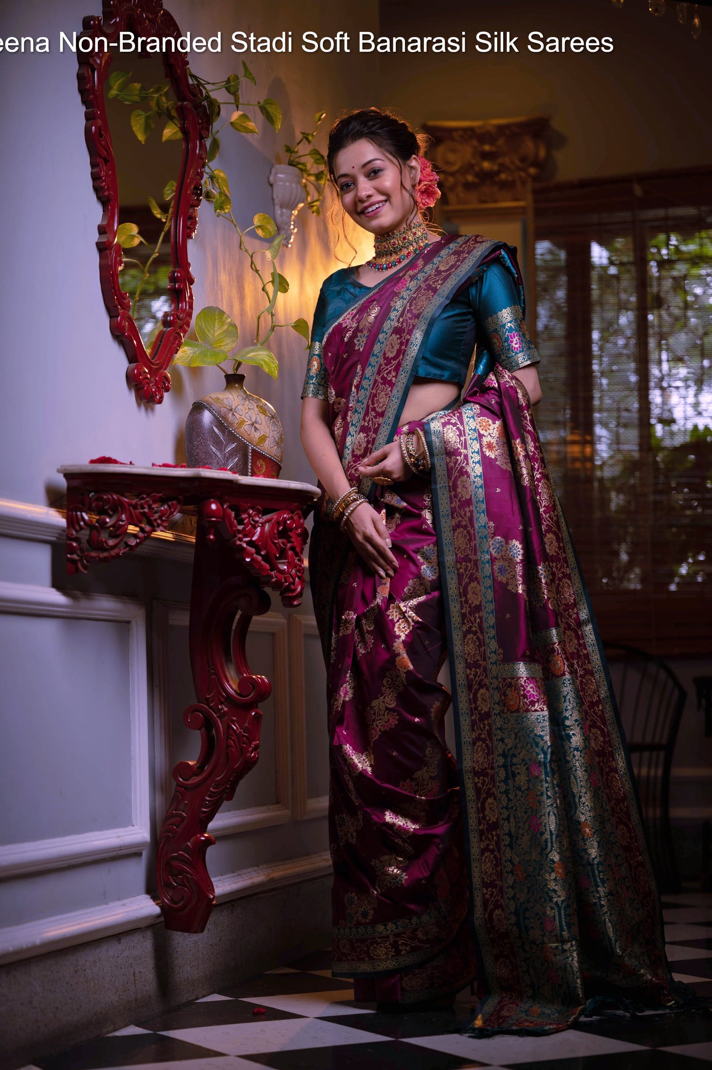 Meena Non-Branded Stadi Soft Banarasi Silk Sarees