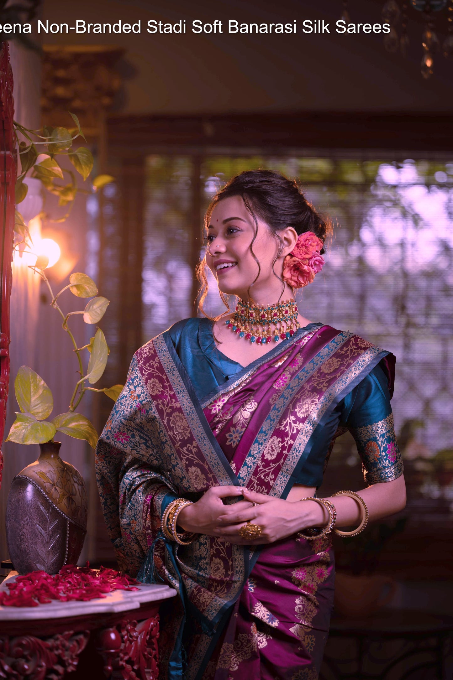 Meena Non-Branded Stadi Soft Banarasi Silk Sarees