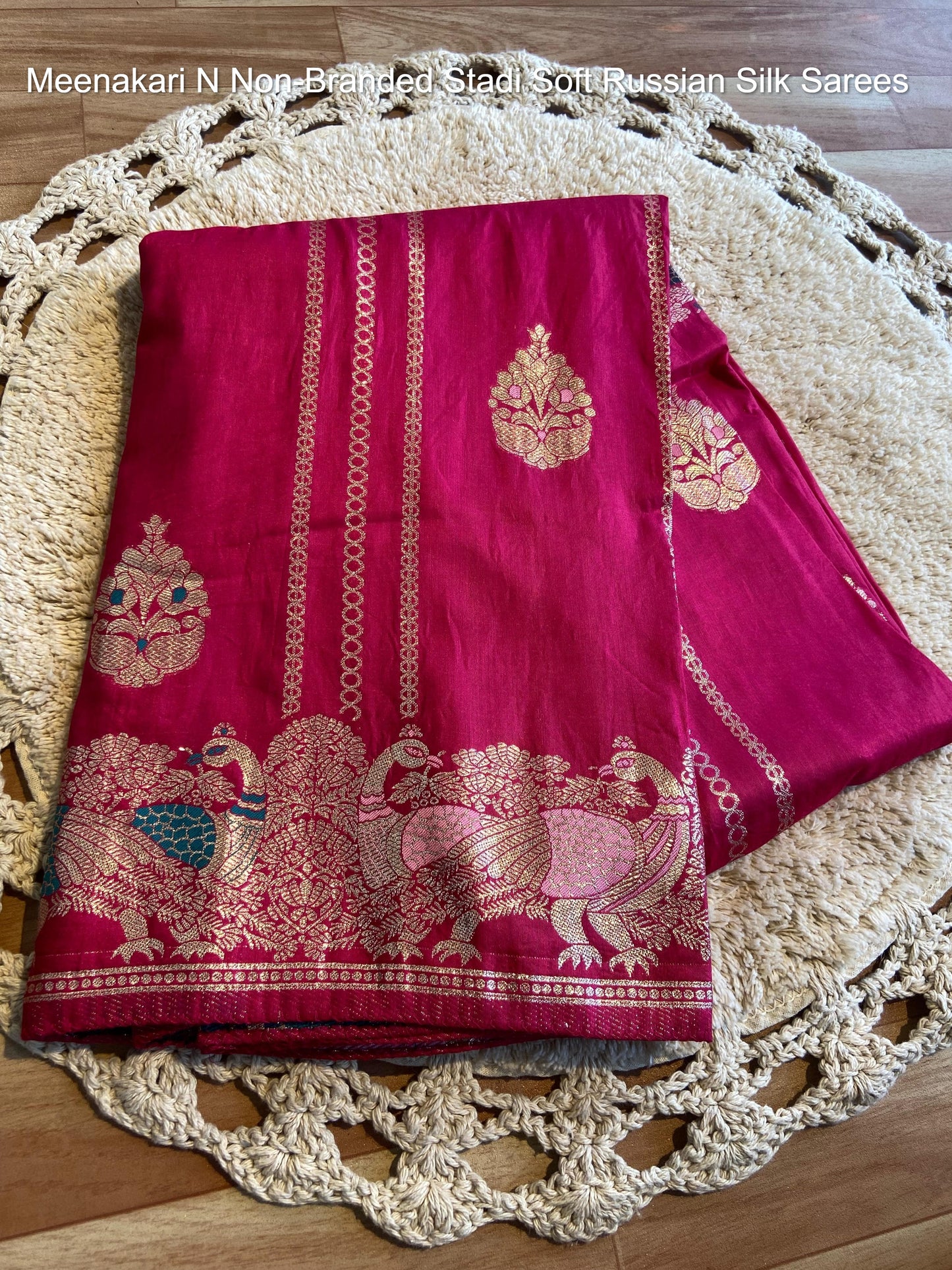 Meenakari N Non-Branded Stadi Soft Russian Silk Sarees