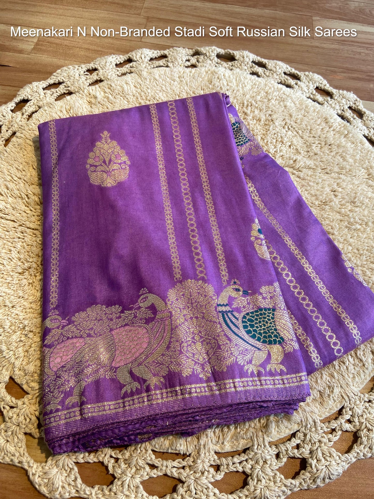 Meenakari N Non-Branded Stadi Soft Russian Silk Sarees