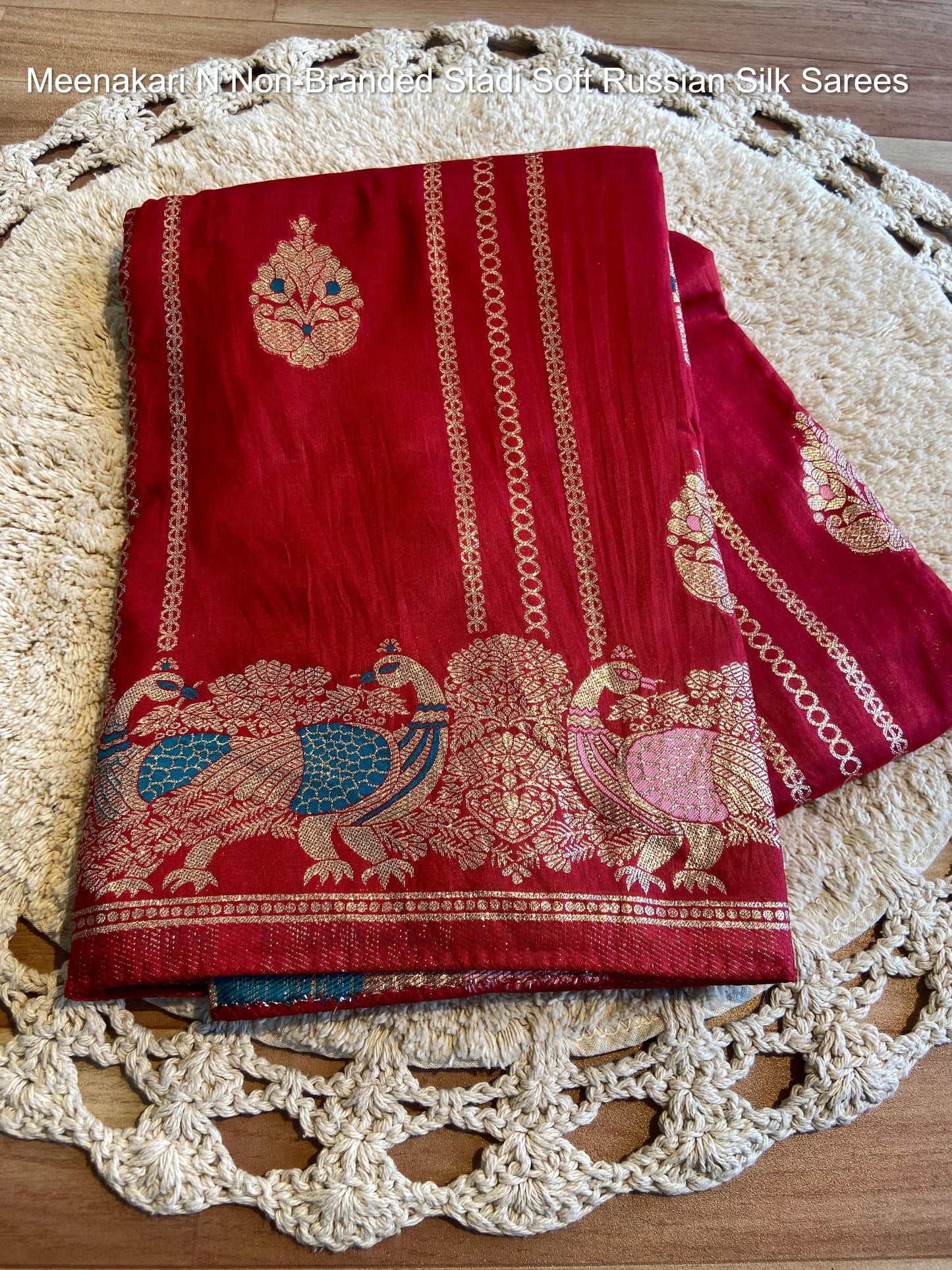 Meenakari N Non-Branded Stadi Soft Russian Silk Sarees