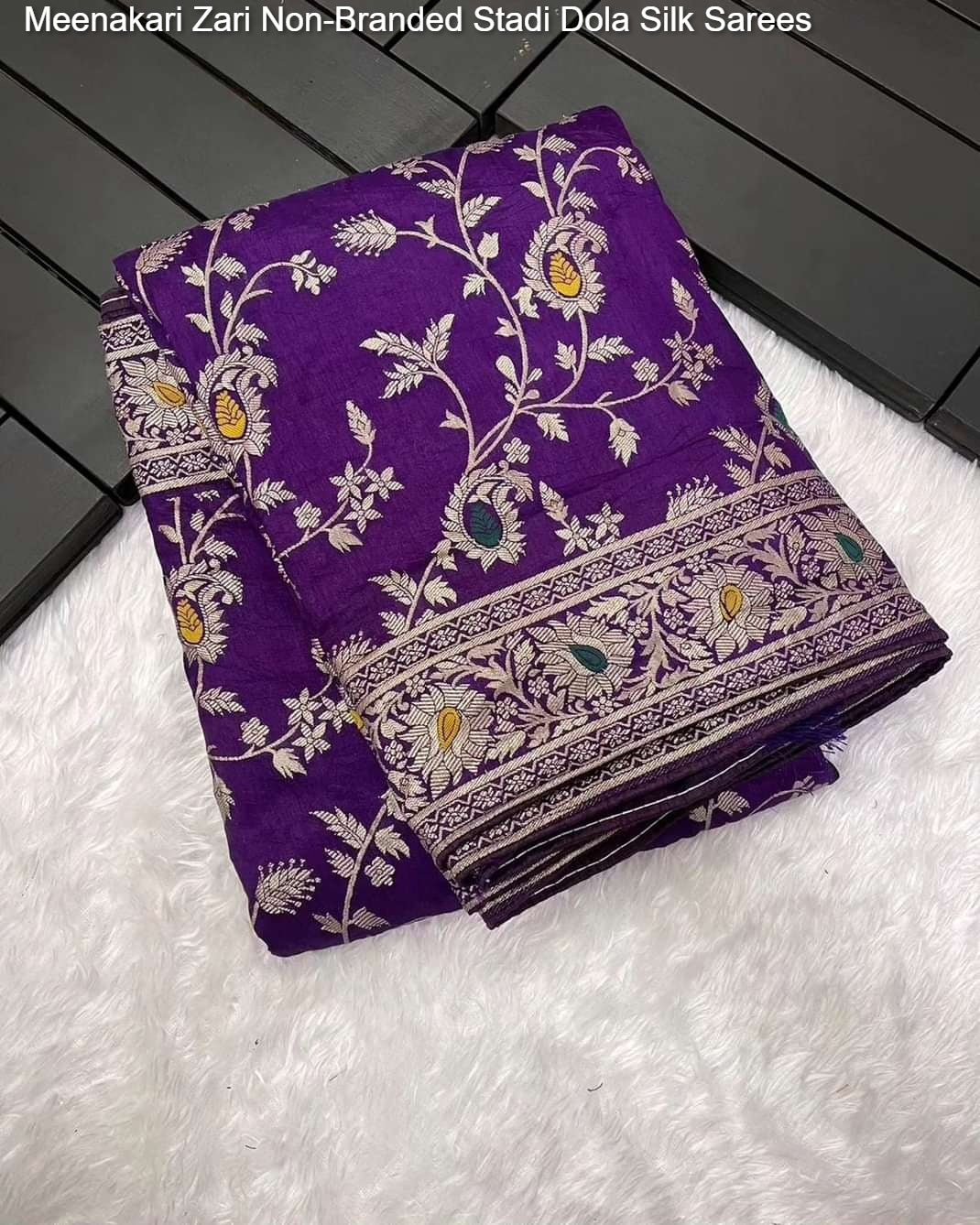 Meenakari Zari Non-Branded Stadi Dola Silk Sarees