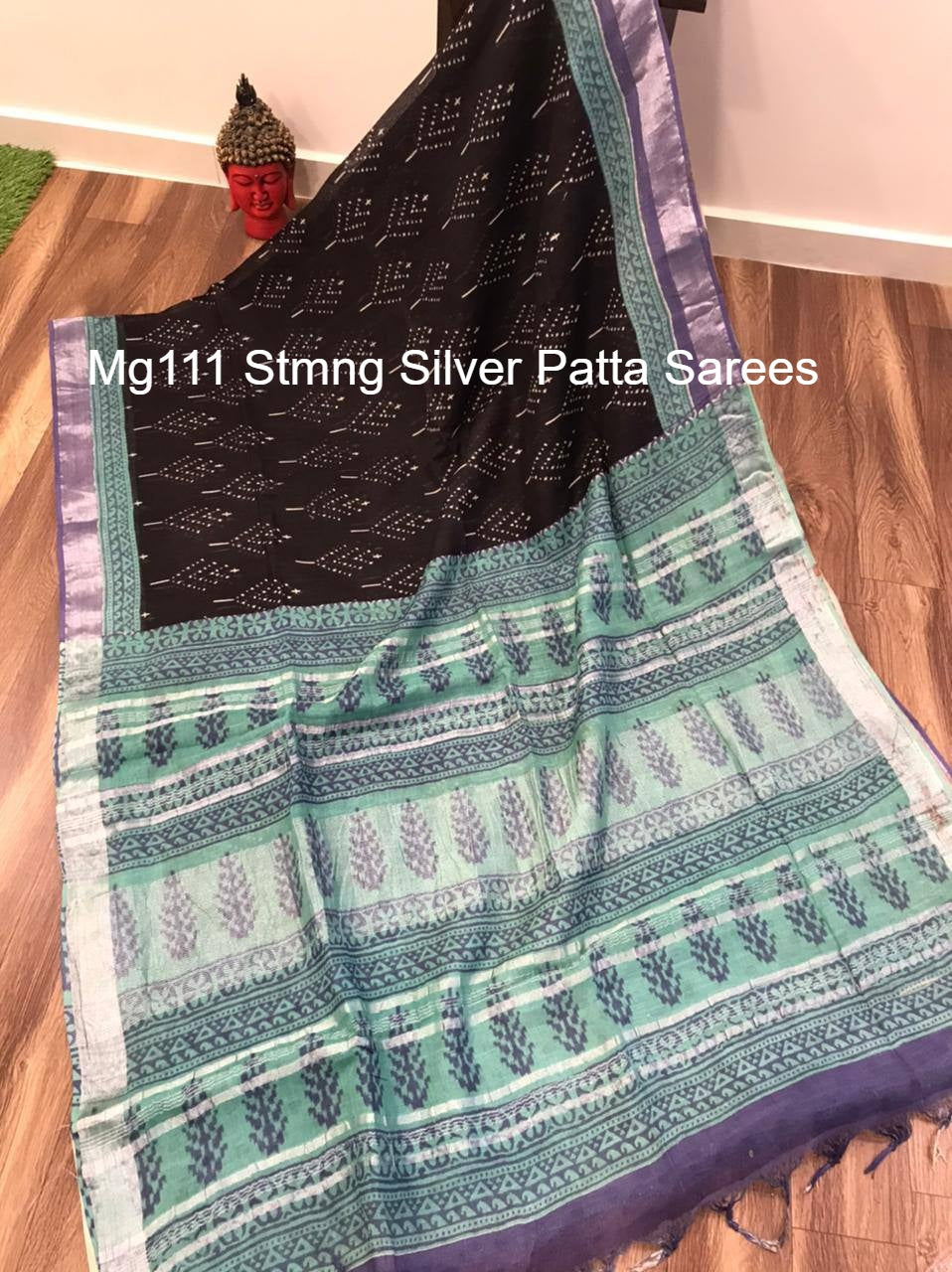 Mg111 Stmng Silver Patta Sarees
