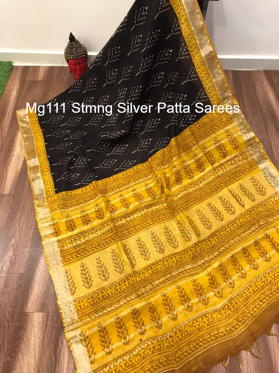 Mg111 Stmng Silver Patta Sarees
