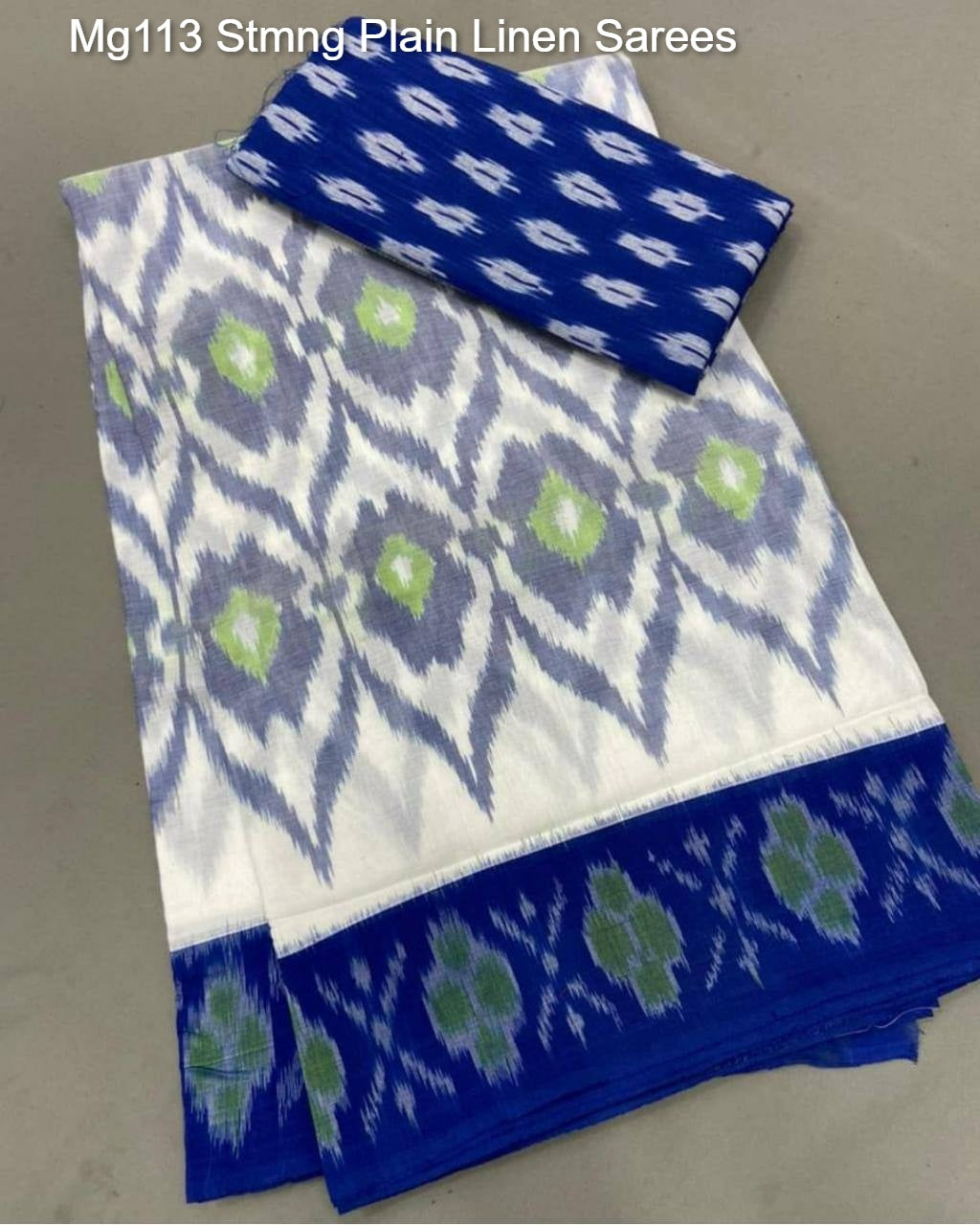 Mg113 Stmng Plain Linen Sarees