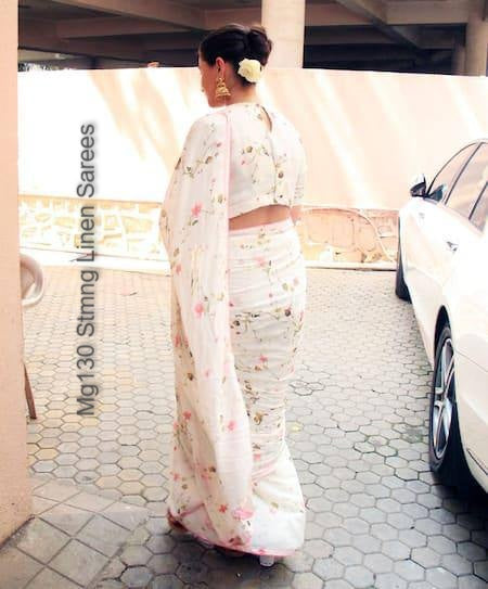 Mg130 Stmng Linen Sarees