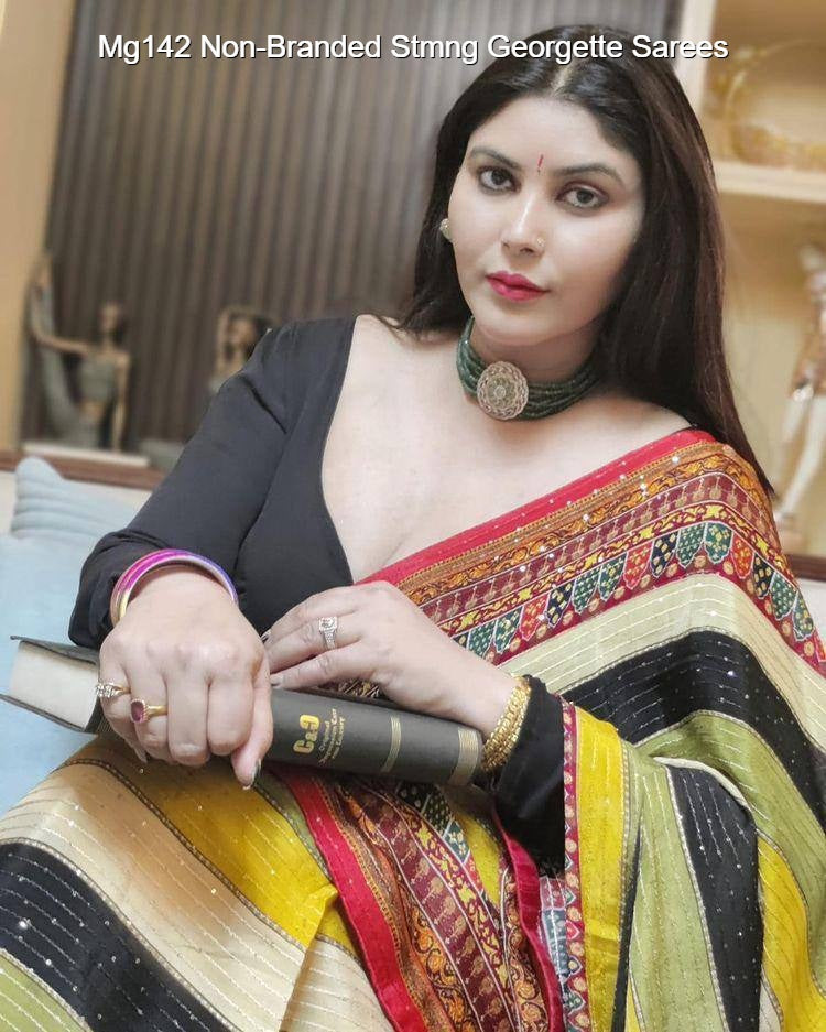 Mg142 Non-Branded Stmng Georgette Sarees