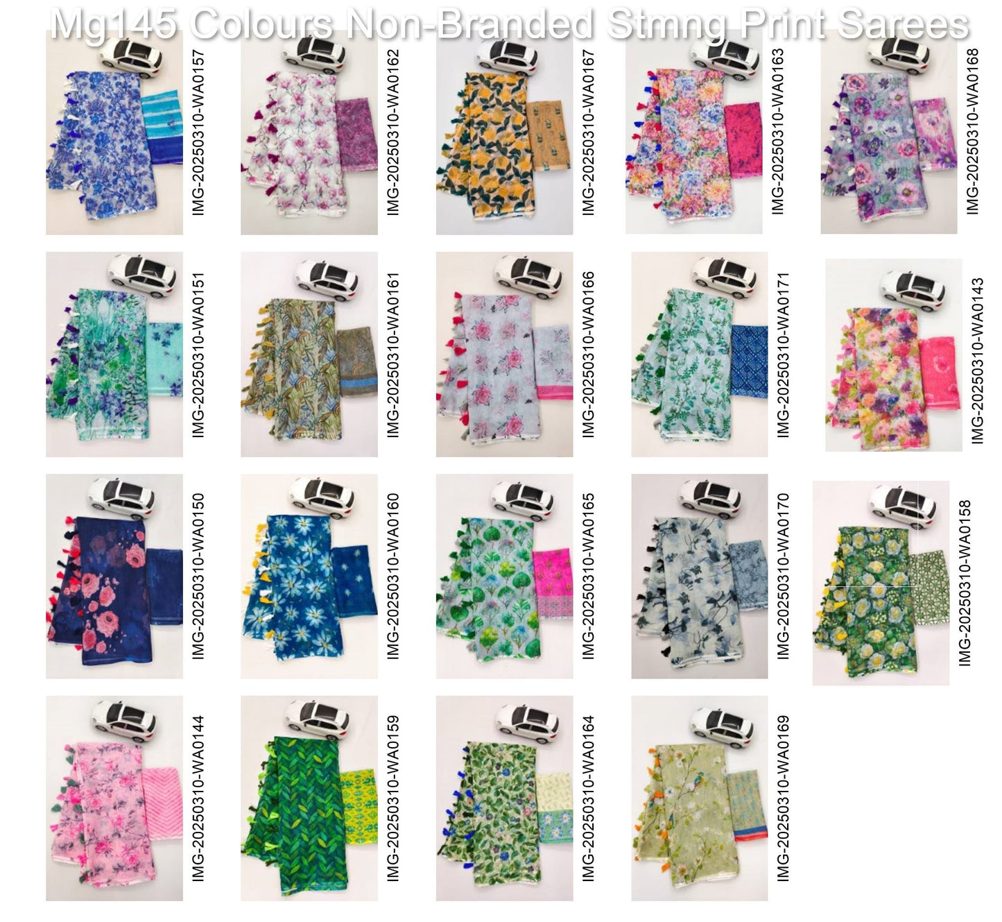 Mg145 Colours Non-Branded Stmng Print Sarees