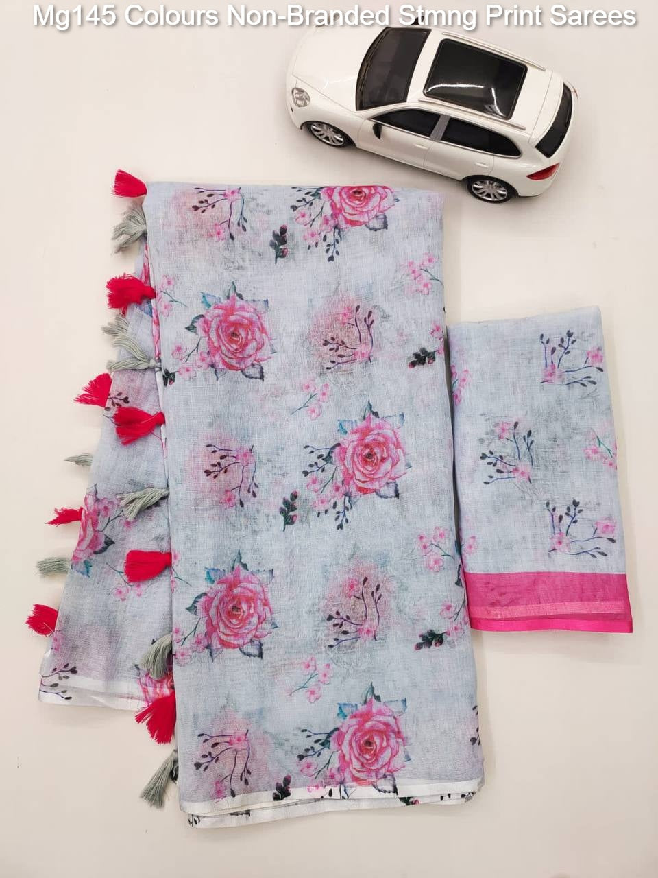 Mg145 Colours Non-Branded Stmng Print Sarees