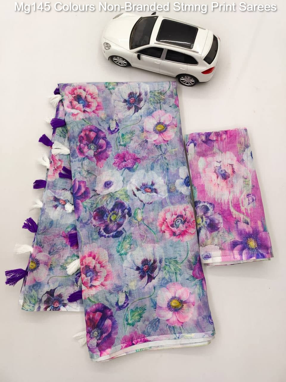 Mg145 Colours Non-Branded Stmng Print Sarees