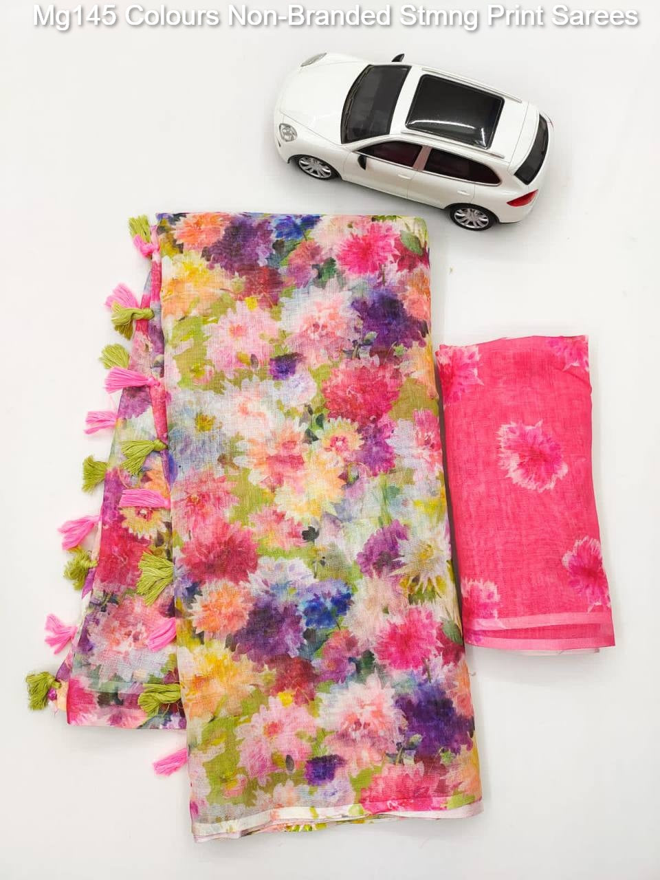 Mg145 Colours Non-Branded Stmng Print Sarees