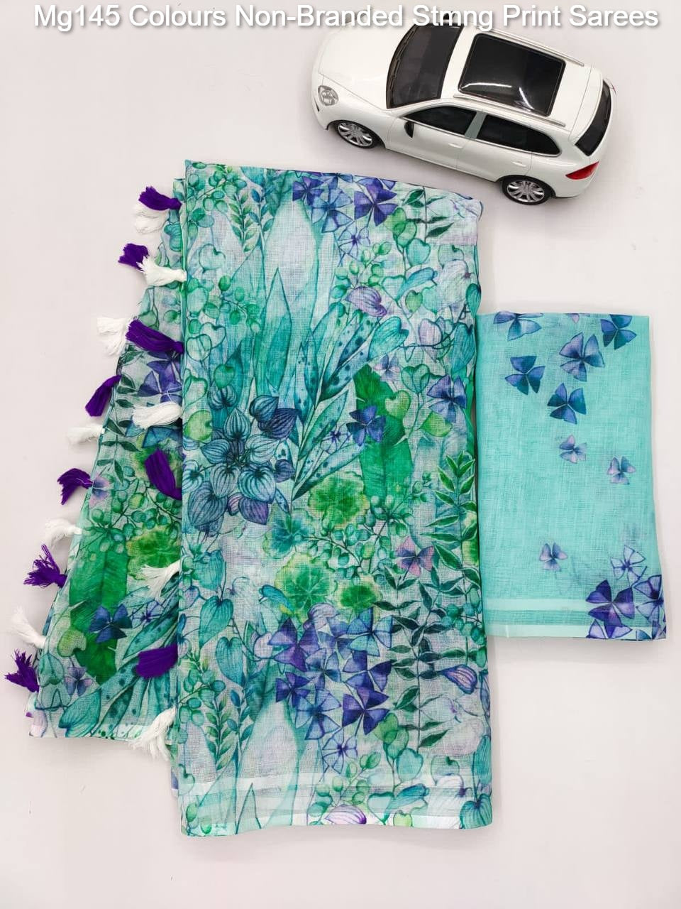 Mg145 Colours Non-Branded Stmng Print Sarees