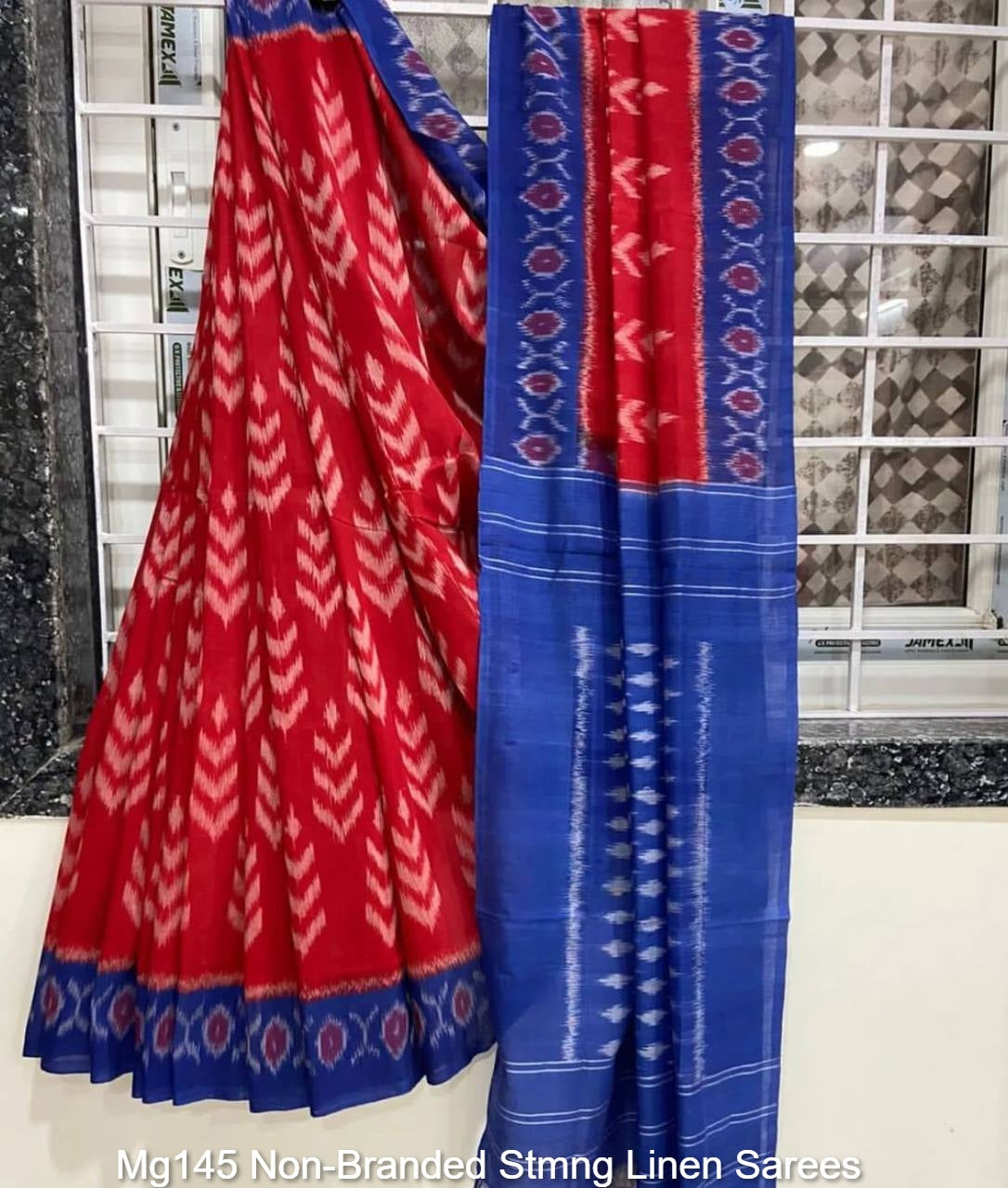 Mg145 Non-Branded Stmng Linen Sarees