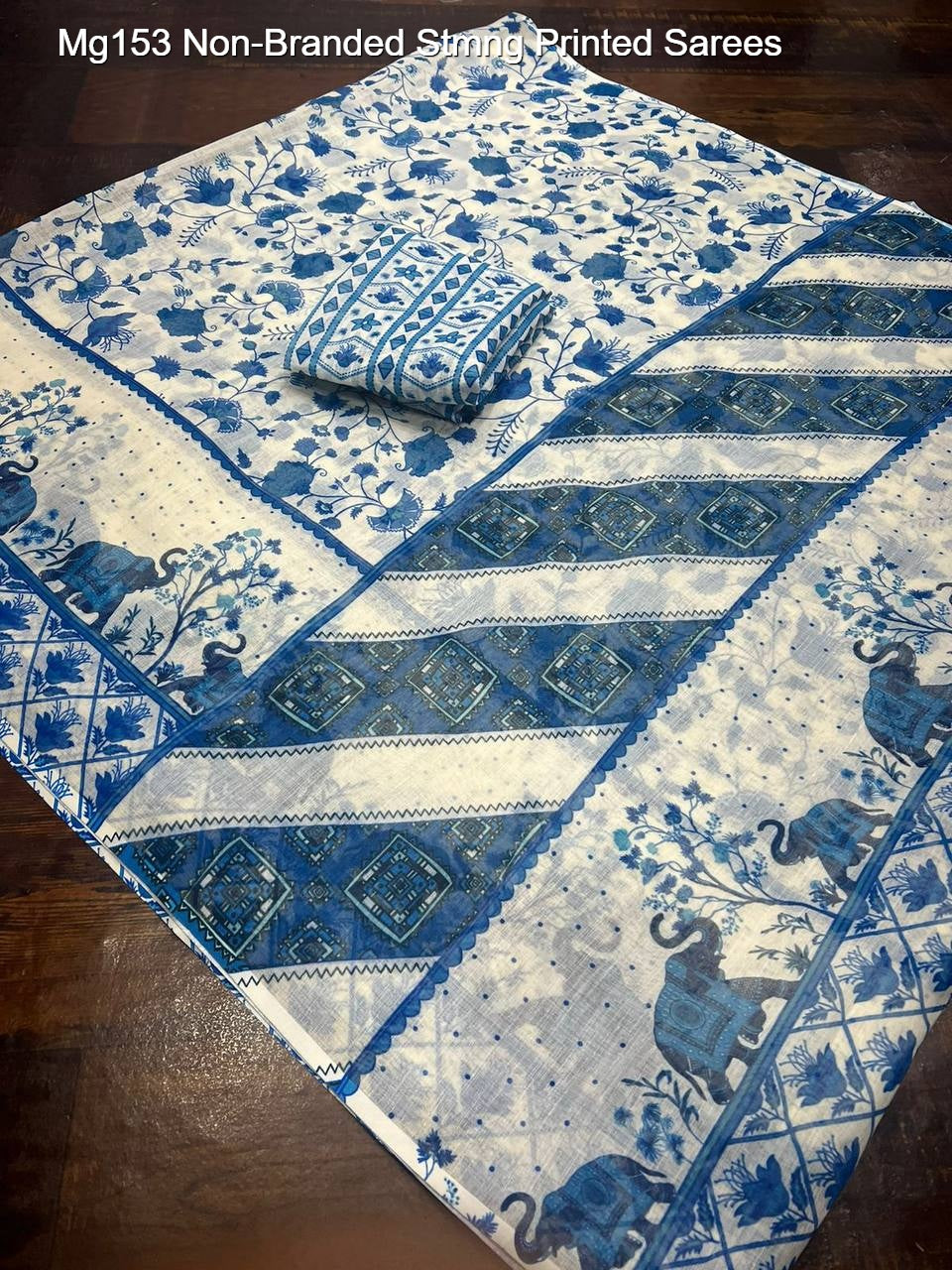 Mg153 Non-Branded Stmng Printed Sarees