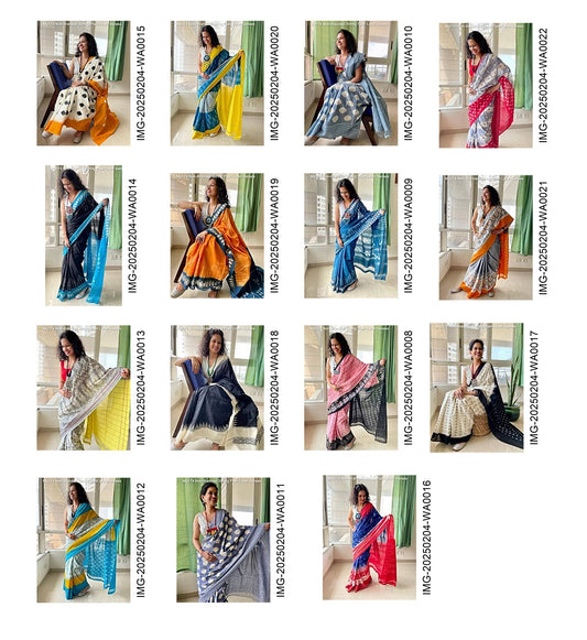 Mg174 Non-Branded Stmng Plain Linen Sarees