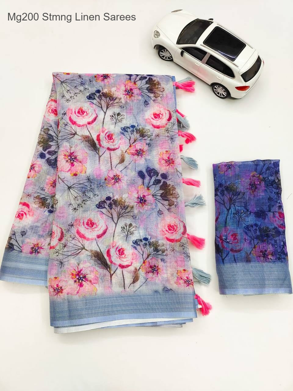 Mg200 Stmng Linen Sarees