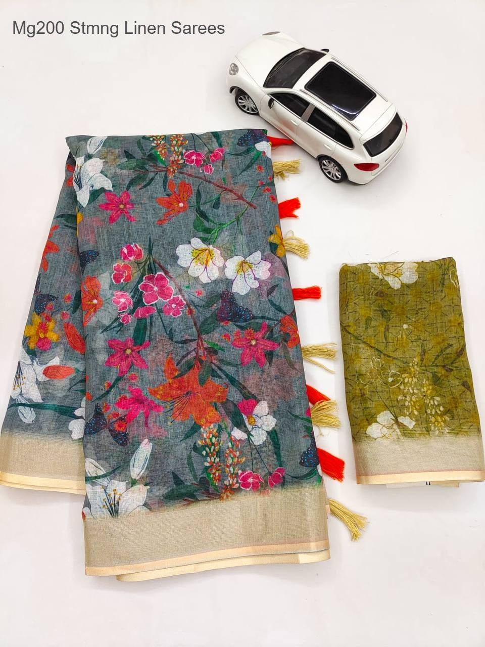 Mg200 Stmng Linen Sarees