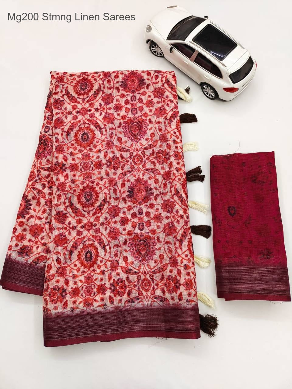 Mg200 Stmng Linen Sarees