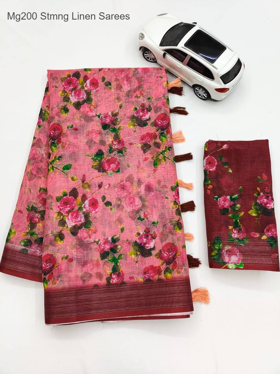 Mg200 Stmng Linen Sarees