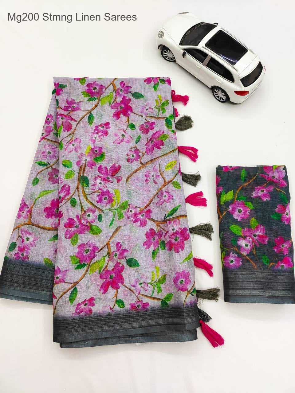 Mg200 Stmng Linen Sarees