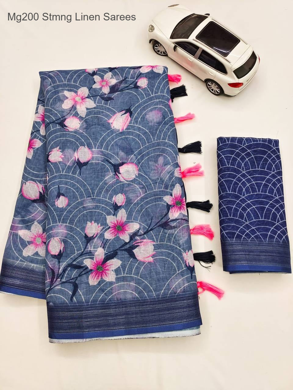 Mg200 Stmng Linen Sarees